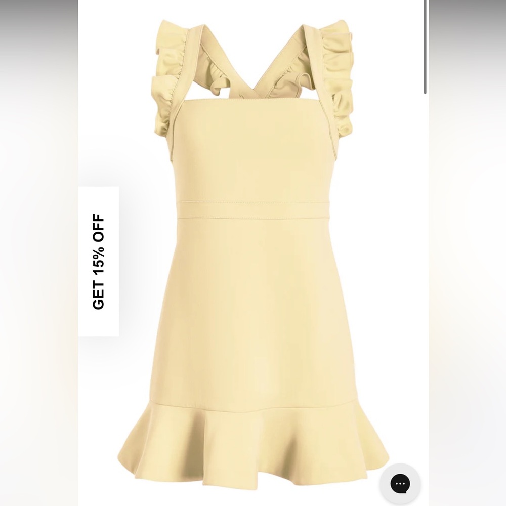 LIKELY Mini Hara Dress in Yellow Cream